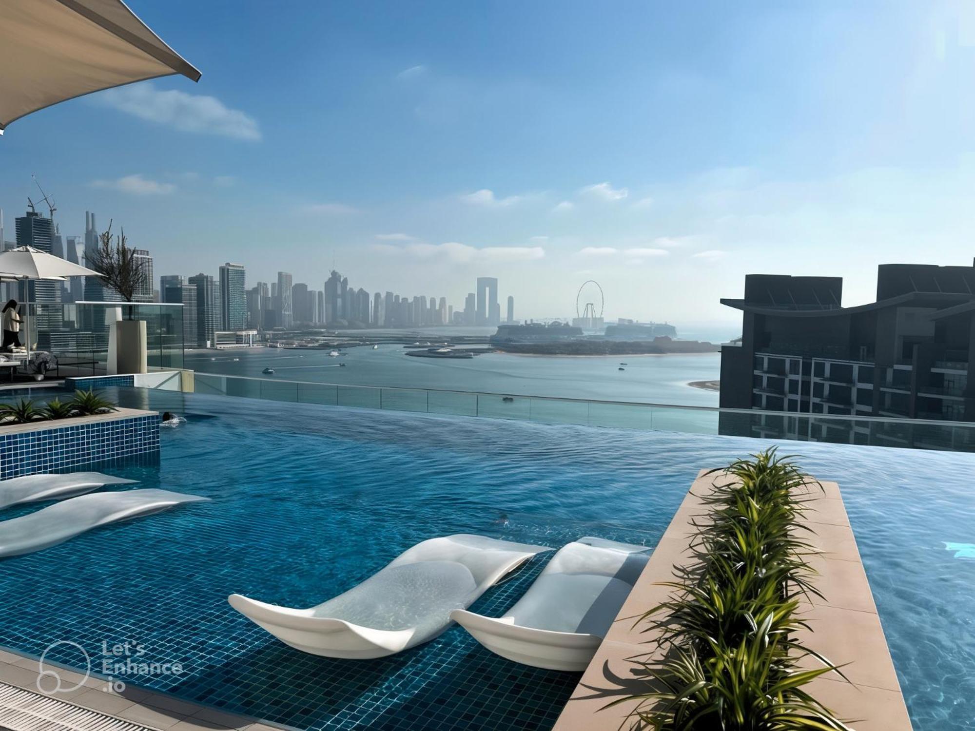 Luxe At Seven Palm With Infinity Pool Dubai